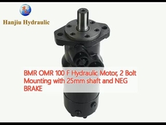BMR OMR 100 F Motor Hidraulik, 2 Bolt Mounting dengan poros 25mm dan NEG BRAKE