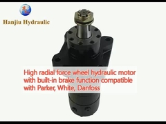 Motor hidraulik roda dengan kekuatan radial tinggi dengan fungsi rem bawaan kompatibel dengan Parker, White, Danfoss
