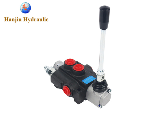 P40 Manual Control Hydraulic Valve 40L Flow, 1 Spool, BSP Port G3/8, 3 Position Spring Return