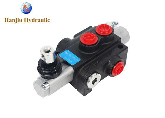 P40 Manual Control Hydraulic Valve 40L Flow, 1 Spool, BSP Port G3/8, 3 Position Spring Return