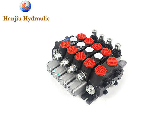 Hydraulic Command valve DCV80-4, 4 spools 80liters with high pressure valve