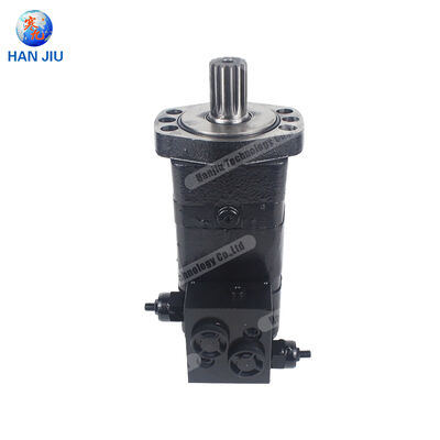 Hydraulic motor with external brake valve, BMSY-315 with 6 hole mounting, 31.75mm spline shaft, 7/8-14 UNF Port A and B